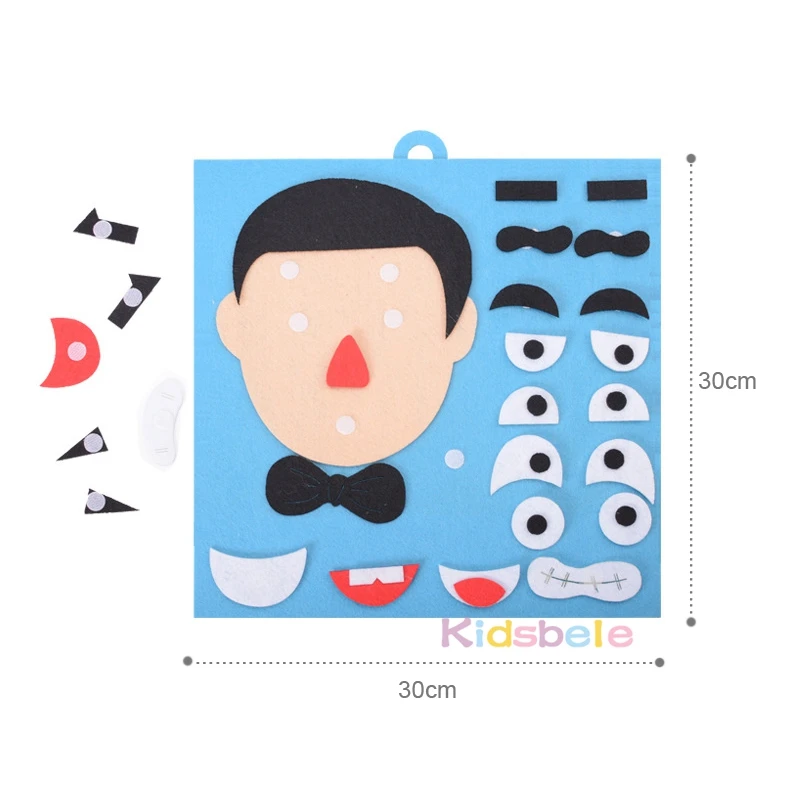 DIY Toys Emotion Change Puzzle Toys 30CM*30CM Creative Facial Expression Kids Toys For Children Educational Learning Funny Set  