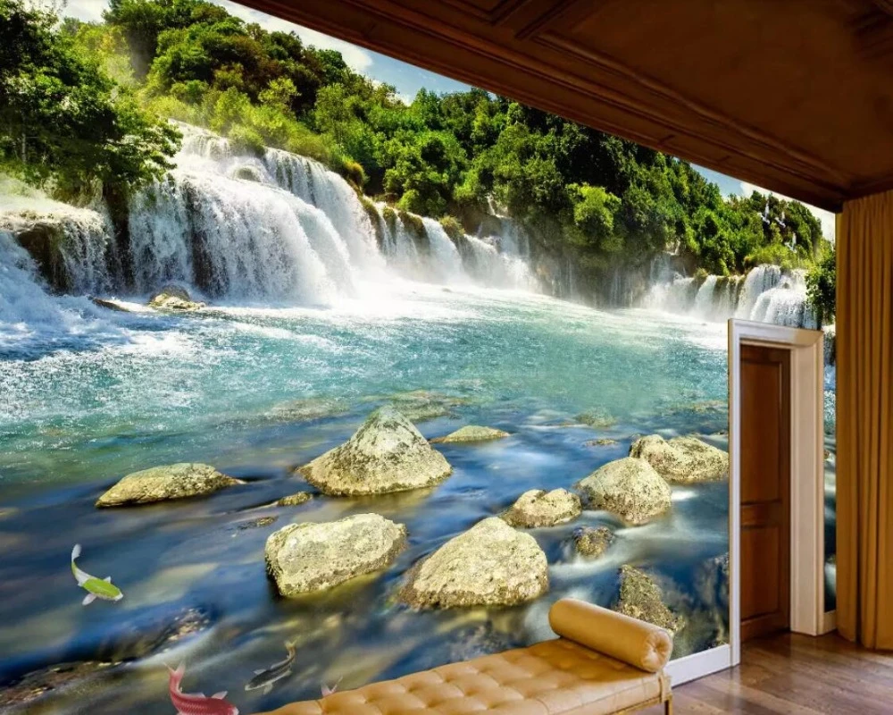Buy Avikalp Exclusive Awi4871 Water Waterfall Nature Mountain Full HD  Wallpapers (91cm x 60cm) Online at Low Prices in India - Amazon.in