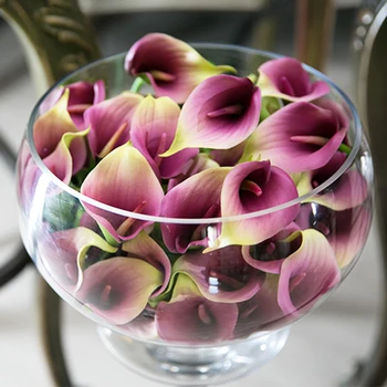 

11pcs/lot Large Calla PU Artificial Real Touch Flowers Handmake Fake Floral Desktop Hotel Wedding Party Decoration