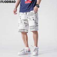 FUODRAO летние шорты мужской с принтами с буквами хип-хоп шорты Уличная Япония Стиль повседневные шорты модные спортивные шорты для занятий фитнесом 5XL D067