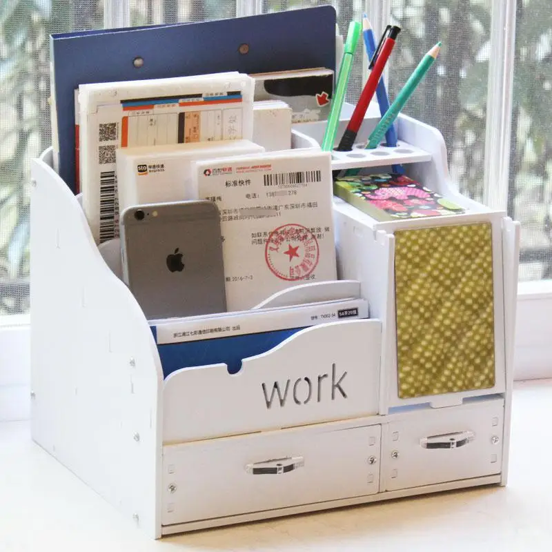 Topextra Pvc Diy Organizer Box Office Table Sundries Organizer