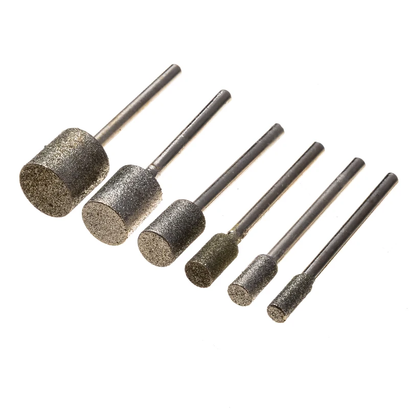 6PCS Diameter 4mm/5mm/6mm/8mm/10mm/12mm Diamond Cylindrical Grinding