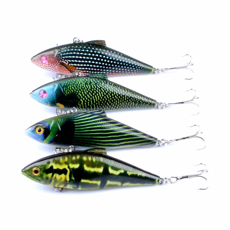 

4Pcs/Lot 8.5cm/14.6g Artificial Bionic Dot Hard Fishing Baits Lure Crankbait with Hook Striped Fishing Bait Swimbait Wobblers