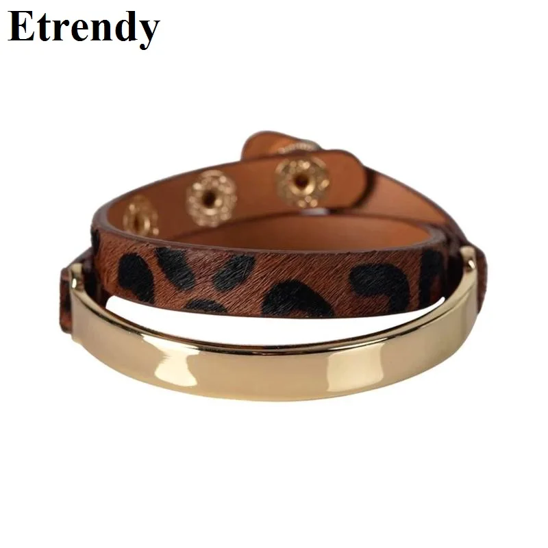 

Women Leather Bracelet 2019 New Jewelry Sexy Leopard Wrap Bracelets & Bangles Multi Layers Bijoux Gifts