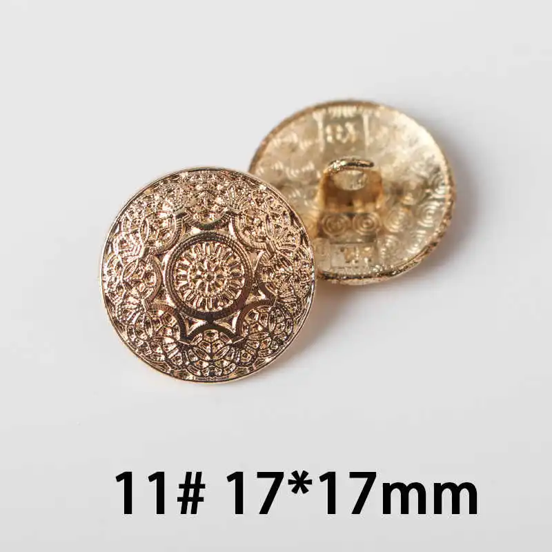 5 шт. 17 мм Новая модная классическая швейная кнопка декоративные ледниковые золотые черные пуговицы для одежды аксессуары для Пальто DIY F5 - Цвет: F5-11 17mm