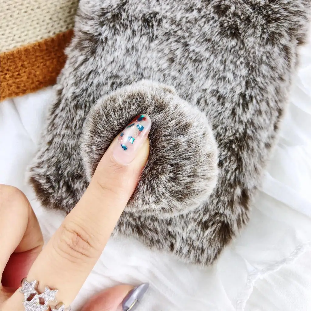 

Rabbit Fur Cases For Huawei Y6 Prime 2019 Y7 Pro 2019 Y9 2018 Enjoy 8 9 Plus Cover Warm Housing
