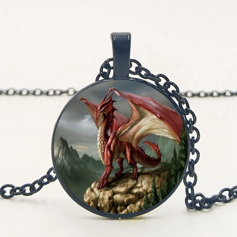 Beautiful Season DIY Blue Wing Dragon Pendant Necklace Dragon Necklace Dragon Jewelry Dragon Pendants Fantasy Dragon Necklaces