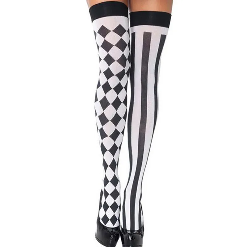 Halloween Women's Fun Socks Female Maid Cosplay Costume Socks Long New Year Christmas Party Sock