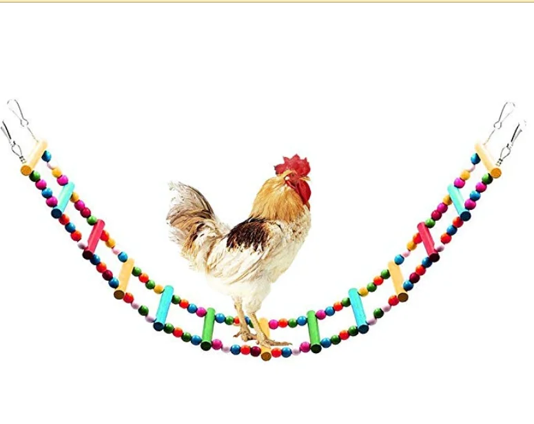 

Wooden Chicken Flexible Ladder,Parrot Chicken Swing,Pet Toy