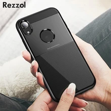 

Rezzol For iPhone XR XS Max Case Luxury 360 Full protection Soft TPU Silicone Hard PC 2 in 1 Cover Case For iPhone XS Funda