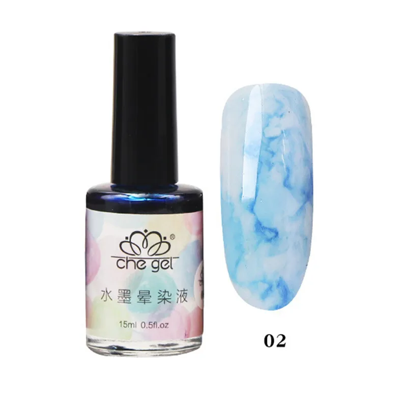 Sale Watercolor Ink High Quality Water Dyeing Gradient 15ML Nail Art Japanese Nails Gel Nail Polish 1PC Marble Pattern