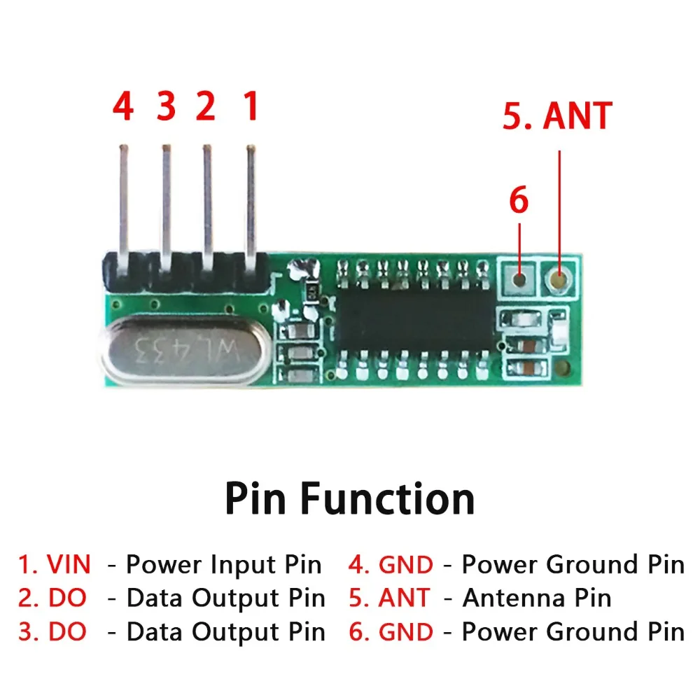 QIACHIP RF 433 МГц Супергетеродинный ASK приемник и передатчик модуль для Arduino uno Diy наборы 433,92 МГц дистанционное управление