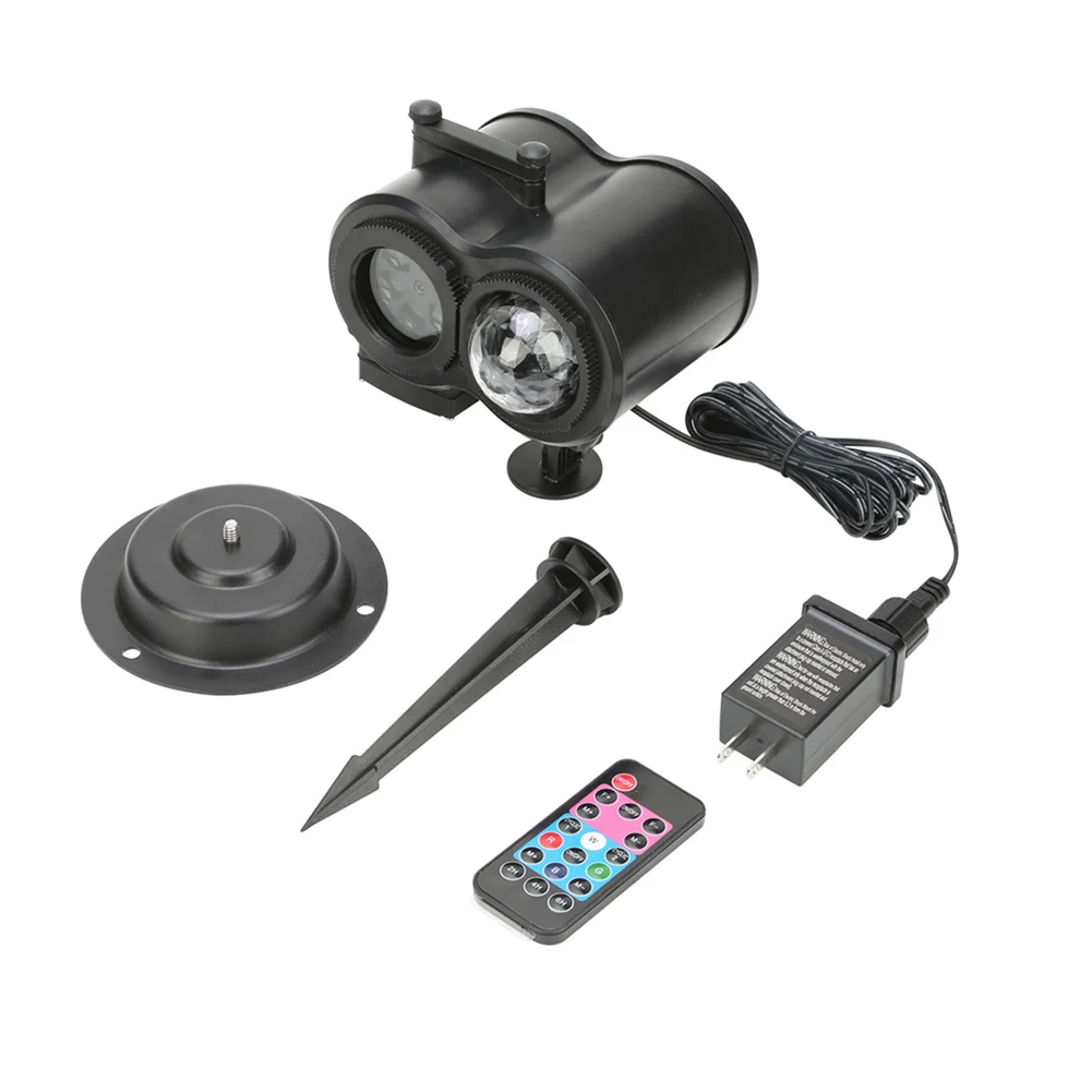 

Four-Color Water Pattern Projector Light +12 Films Rotating RGBW Projection LED Lamp 2 in 1 LB88