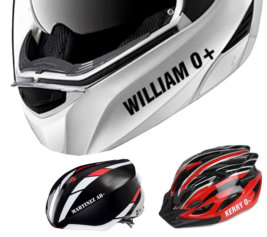 personalised bike helmet