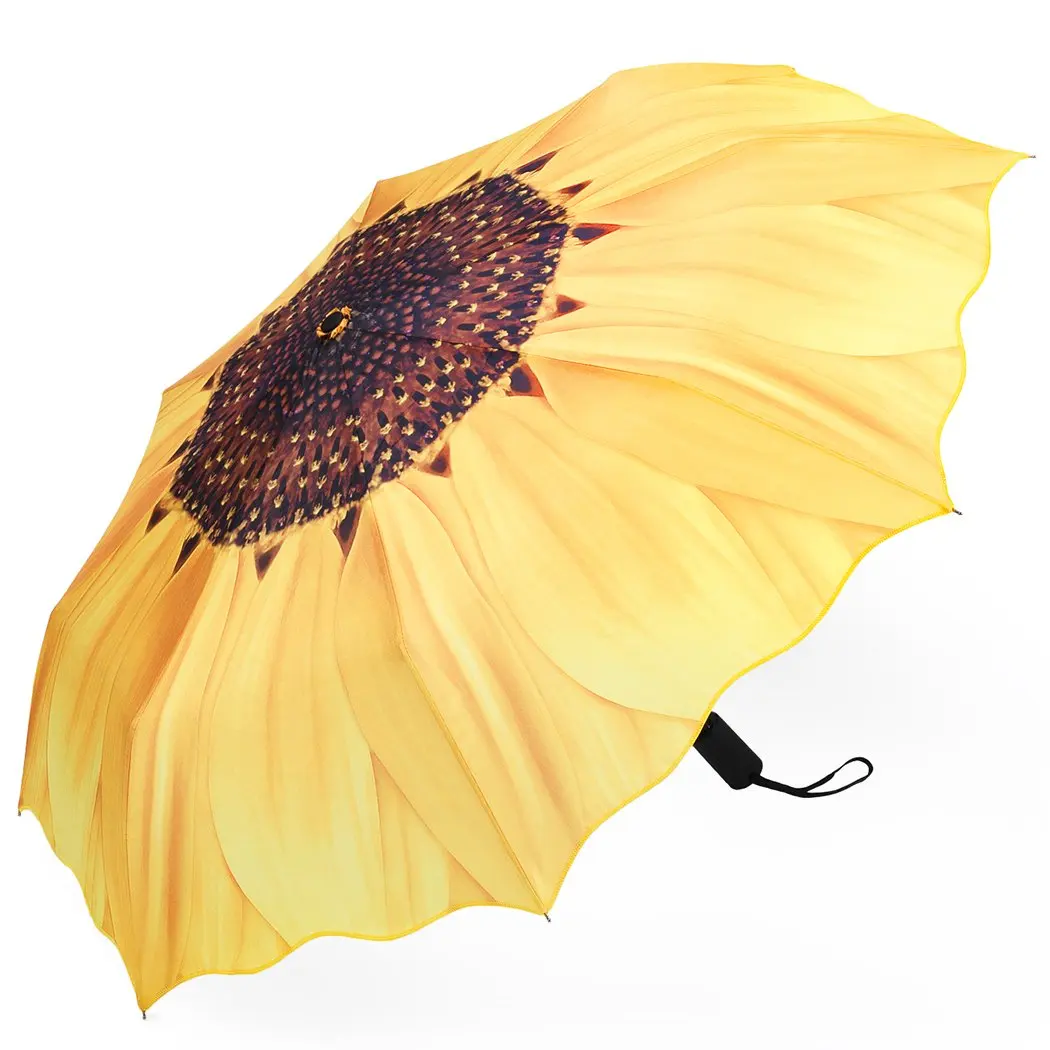 Зонты ветрозащитные компактные складные зонты с противоскользящим прорезиненным захватом для бизнеса и путешествий или летних свадебных подарков - Цвет: Цвет: желтый