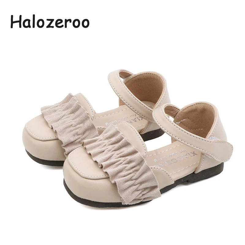 

Spring New Baby Girls Lace Shoes Children Pu Leather Flats Toddler Fashion Shoes Brand Princess Shoes Black Sweet Mary Jane 2019