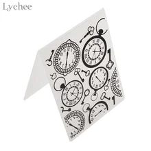Plastic Embossing Folder For Scrapbook DIY Album Card Tool Plastic Template Horologe Clock Pattern