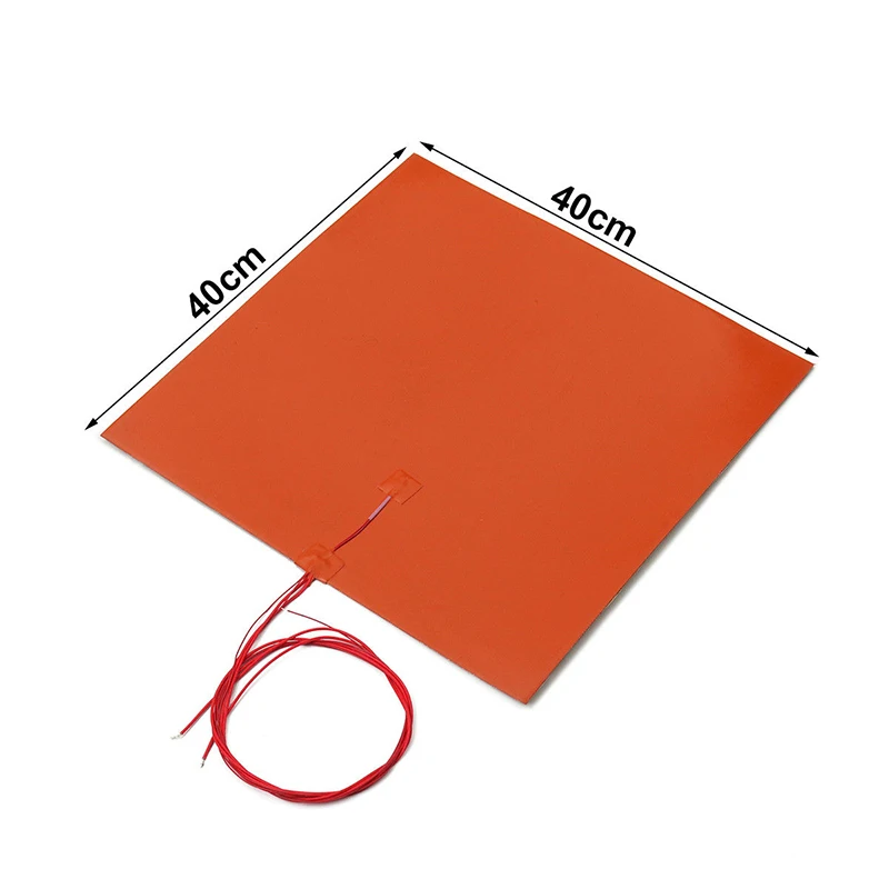 400*400mm 1.5MM 220V 1400W 3D Silicone Heated Bed Heating Pad Flexible Waterproof for 3D Printer Parts Electric Heating Pads