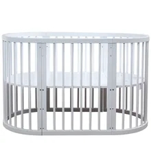 Детская кровать из цельного дерева для новорожденных, европейская многофункциональная кровать Bb, круговой матрас, детские кроватки