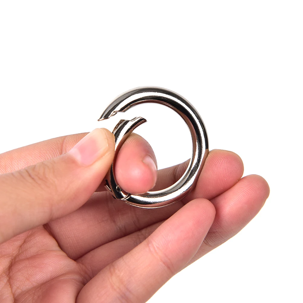 

5pcs/set Metal Circular Round Carabiners O Rings Spring Clip Snap Hook Keychain Camping Hiking Outdoor