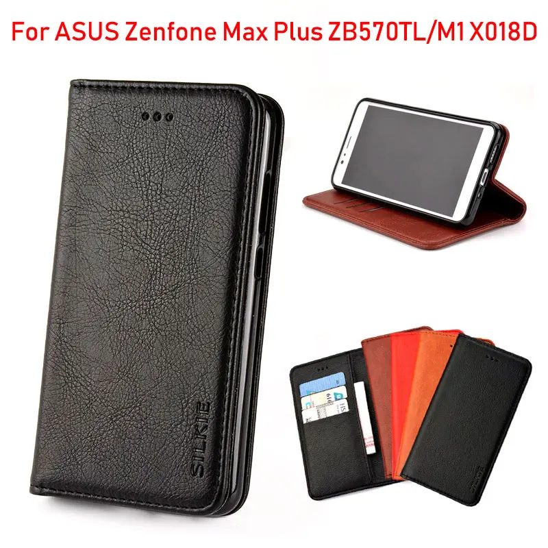 

For ASUS Zenfone Max Plus ZB570TL case Luxury Flip cover Vintage Leather Without magnets Cases for Zenfone M1 X018D funda coque