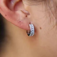 Сверкающие драгоценности, без свинца и никеля, маленькие круглые мини серьги, проложенные блестящими фианитами, в стиле панк-рок, круглые серьги для женщин или мужчин, нежные