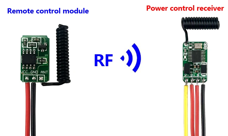 Беспроводной пульт дистанционного управления Мини маленький 433 МГц РЧ передатчик приемник 3,7 в 5 в 6 в 9 в 12 Батарея схема питания микро управление Лер