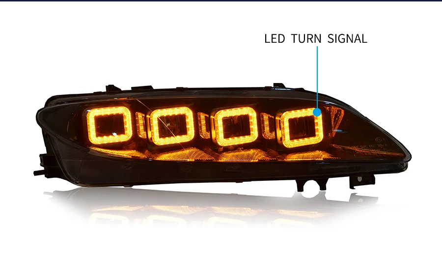 Головной светильник в сборе для Mazda 6 2003- модифицированный Bugatti полный светодиодный светильник светодиодный дневной ходовой светильник светодиодный указатель поворота
