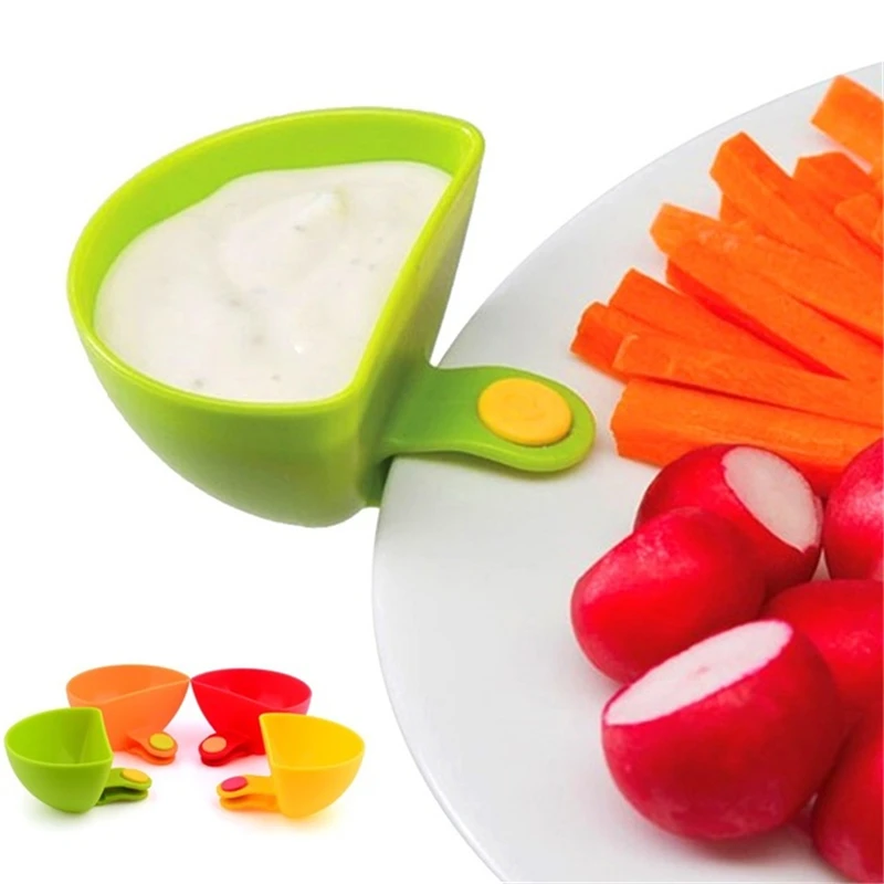 

2pcs Clips Kitchen Bowl kit Tool Small Dishes Spice Clip For Tomato Sauce Salt Vinegar Sugar Flavor Spices