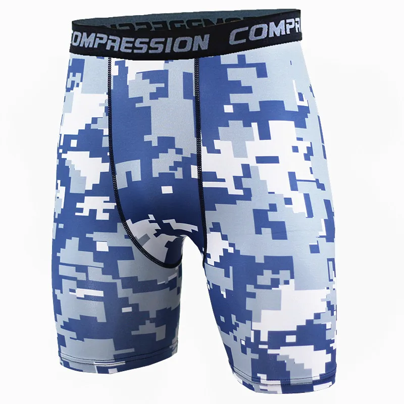 

2017 new style Breathable Men's Compression Shorts MMA Workout Fitness Bottoms Crossfit Skin Tight Comouflage Short Pants
