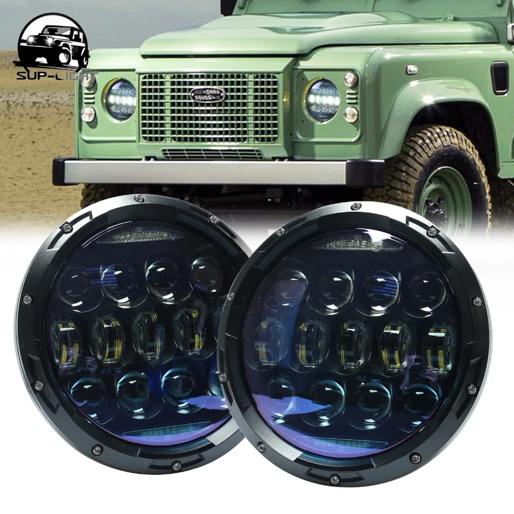 Led defender. Фара светодиодная Land Rover Defender. Фары на ниву 130 ватт светодиодные.