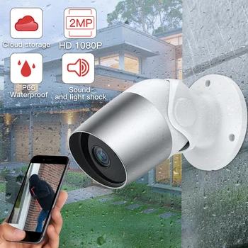 

SDETER 2MP 1080P Outdoor IP Camera Bullet Waterproof Wifi Camera Security CCTV Camera Night Vision 2 Way Audio Cloud Motion P2P