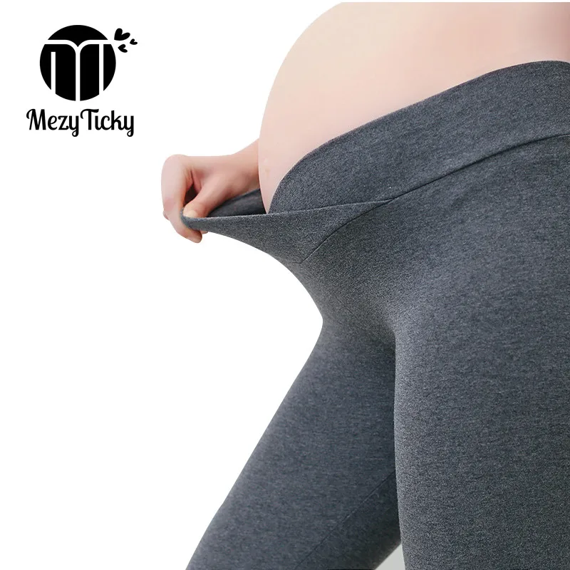 Леггинсы для беременных MezyTicky с низкой талией тонкие хлопковые штаны эластичное