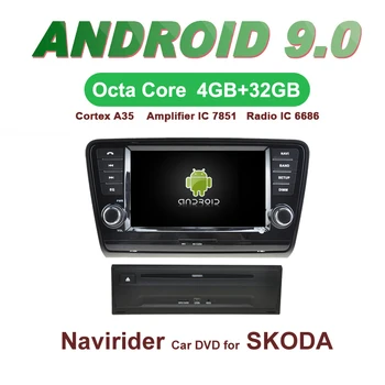 

Navirider GPS Android 9.0 bluetooth stereo 4-Core 8-Core car DVD player for SKODA OCTAVIA II 2014 autoradio accessories