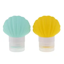 2 шт. силиконовых кейсов пустой путешествия крем бутылка для лосьона, для шампуня 40 мл синий/желтый