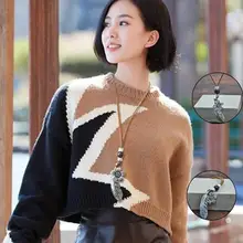 Fashion Joker Sweater Chain Necklace for Women Handmade Alloy Feather Leaf Flower Pendant Necklace Choker Jewelry black leaf pendant cord choker necklace