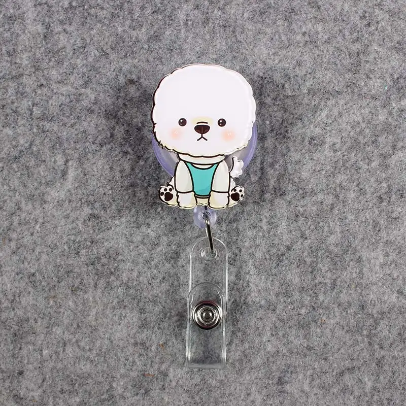 15 Kind Style Cute Funny Dog Retractable Creative Badge Reel Students Nurse Exhibition Enfermera Name Card Chest PVC Card Holder