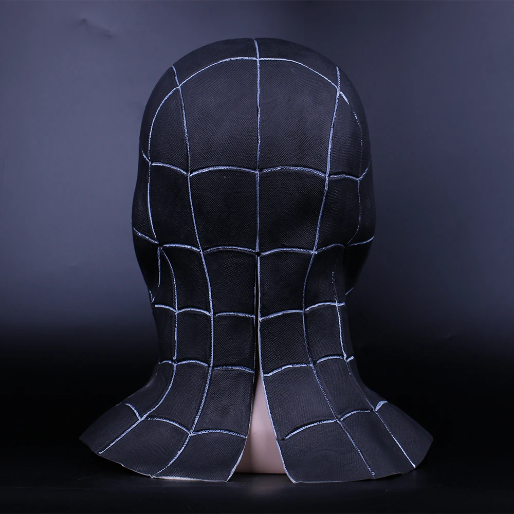 New Avengers Infinity War Superhero Spiderman Mask Red Black Cosplay Full Head adult party Halloween pvc mask prop (6)