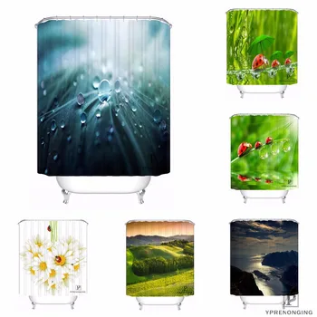 

Custom Dew Water Droplets Waterproof Shower Curtain Home Bath Bathroom s Hooks Polyester Fabric Multi Sizes#0421-sohu-11
