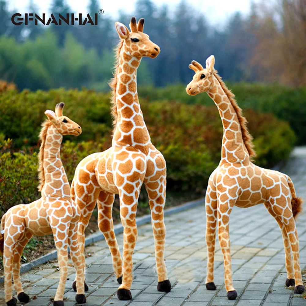 1 шт 100/120 см Гигантский Размер милая игрушка жираф Мягкая Игрушка Животные Куклы для детей домашний Декор подарок на день рождения
