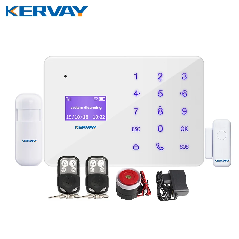 Kervay 433mhz Wireless Remote Control Home Security Alarm System IOS