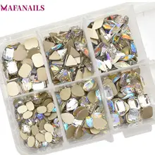Новое поступление Треугольники/Овальный/алмаз/прямоугольник/в виде капли воды, дизайн ногтей Стразы прозрачный AB Стекло Strass декоративный камень для ногтей 10 шт./пакет