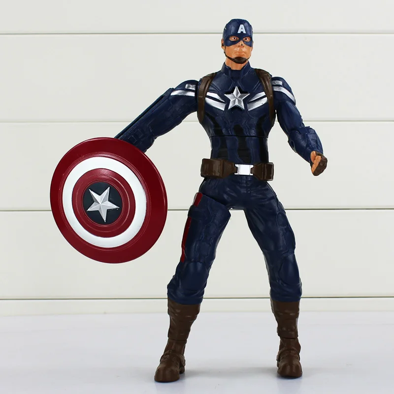 24 см Мстители Капитан Америка супер герой зима Щит солдата Storm ПВХ фигурку Коллекционная модель игрушка в подарок для детей