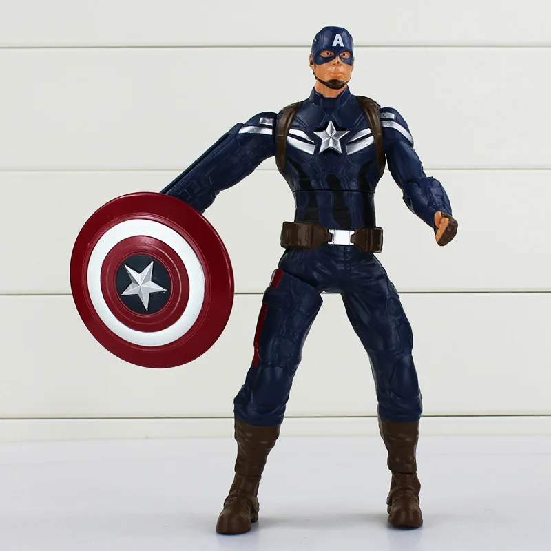 

24cm Avengers Captain America Super Hero The Winter Soldier Shield Storm PVC Action Figure Collectible Model Toy Gift For Kids
