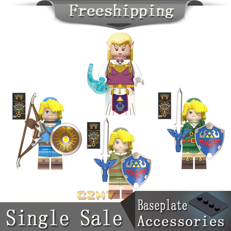 

Pop Figures The Legend of Zelda Game Princess Zelda Link Building Blocks Little Dolls Toys For Children Gift WM6053