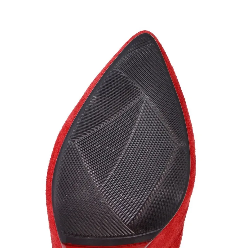 Maglia Nuovo Nero Donna Caviglia Lavoro Il Inverno Scarpe Di Nero Autunno Tacchi Da rosso Le Alti Alta Qualità A Alla Stivali Salu Per Donne 6dqwHd