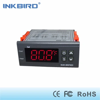 

Inkbird ITC-2000 One Relay and One Alarm Output Digital Temperature Controller Degree F and C Thermostat with Sensor