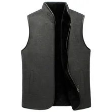 Кожаный жилет мужской Меховой жилет мужчины реального овец стрижке меха жилеты шерстяная подкладка Реверсивный Феникс