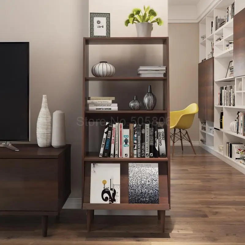 

Nordic bookshelf small bookcase small apartment racks floor Japanese office storage creative decorative frame