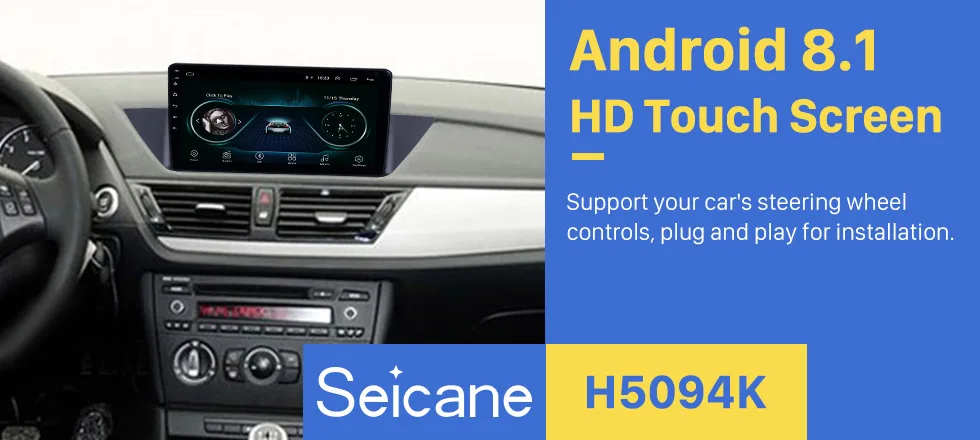 Seicane Автомобильный HD gps авто радио 10," Navi Android 8,1 для BMW X1 E84 2009-2013 мультимедийный плеер сенсорный экран 1080P видео gps wifi